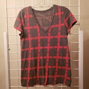 Merona Short Sleeve V-Neck T-Shirt, Gray and... M.